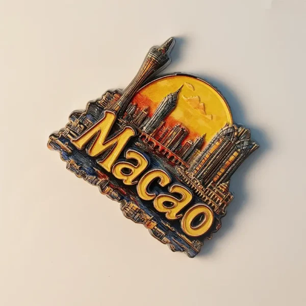 China Macau Landmark Fridge Magnet right side view