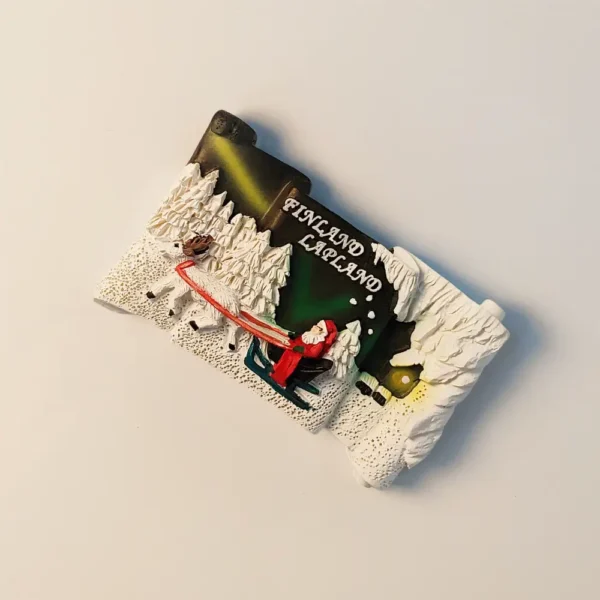 Right side view of Finland Lapland Aurora Borealis Fridge Magnet