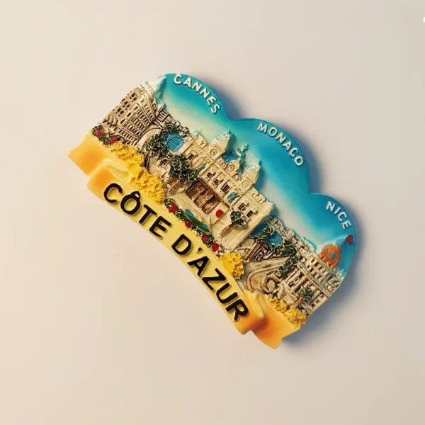 France French Riviera Coastal Landscape Fridge Magnet right side view