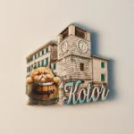 Montenegro Kotor Old Town Fridge Magnet front view