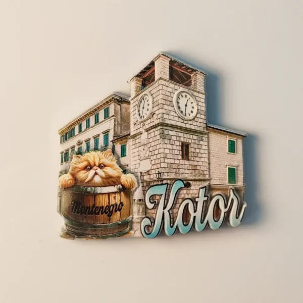 Montenegro Kotor Old Town Fridge Magnet front view