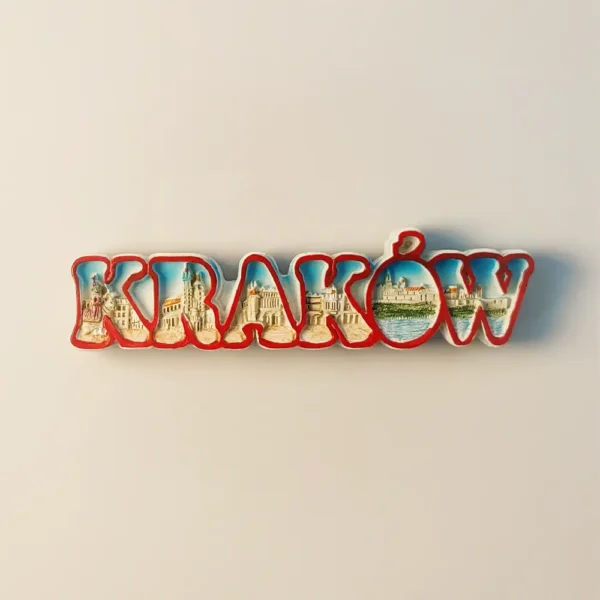 Poland Krakow Landmark Fridge Magnet - Front View