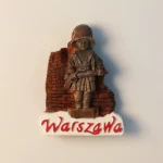 Front view of Poland Warsaw Children Warrior Statue Fridge Magnet