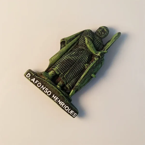 Right side view of the Portugal Afonso I Statue Fridge Magnet, a collectible travel magnet.