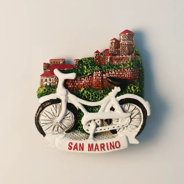 San Marino Creative Bicycle Fridge Magnet front view