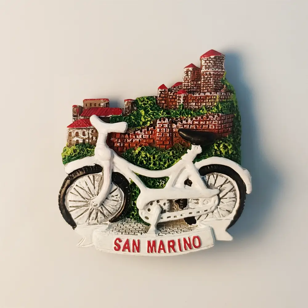 san-marino-creative-bicycle-fridge-magnet-front San Marino Creative Bicycle Fridge Magnet front view