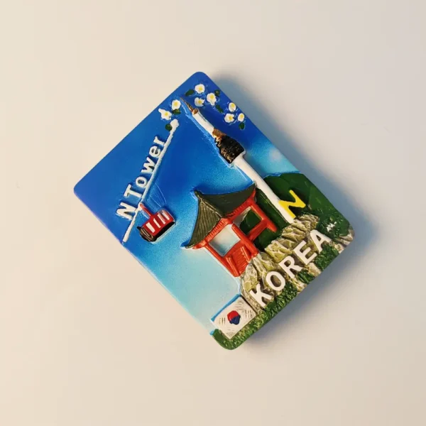 South Korea Seoul Namsan Tower fridge magnet left side view
