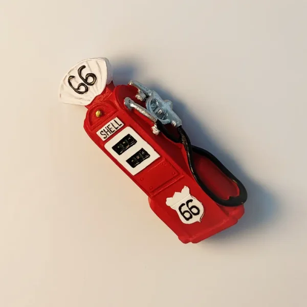 Left side view of USA Route 66 Shell Gas Station Fridge Magnet