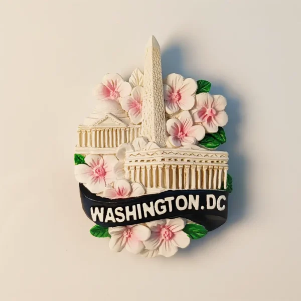 Front view of USA Washington D.C. Landmark Monument Fridge Magnet