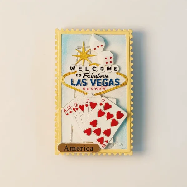 America Las Vegas Welcome to Fabulous Las Vegas Sign fridge magnet front view.