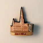 Front view of Belgium Brussels City Hall fridge magnet
