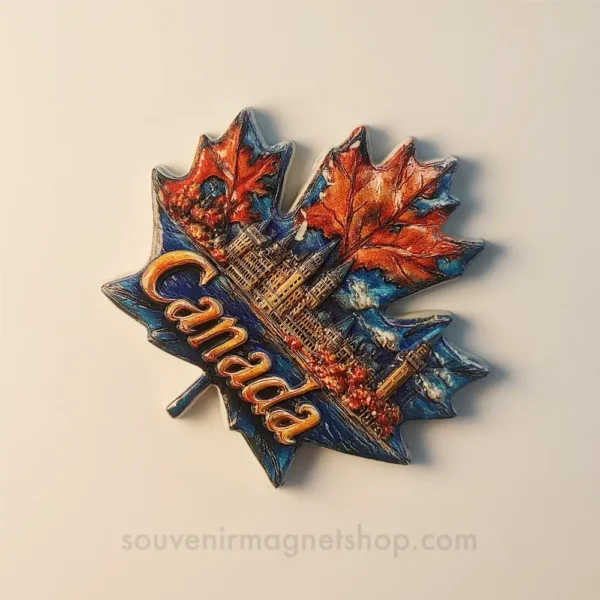 Canada Ottawa Parliament Hill Maple Leaf Fridge Magnet right side view