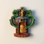 China Beijing Baipu Temple fridge magnet, front view.