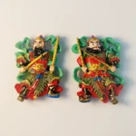 Detailed front view of China Door Gods traditional culture fridge magnet