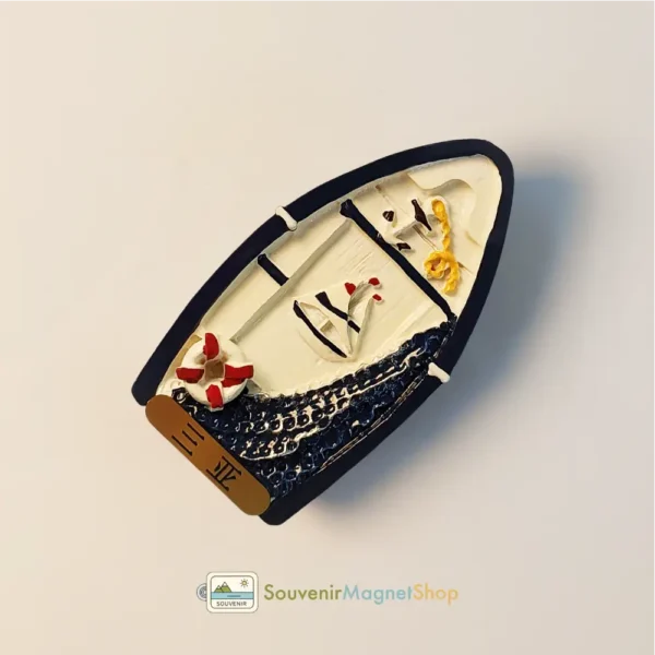 China Sanya creative boat fridge magnet right side view