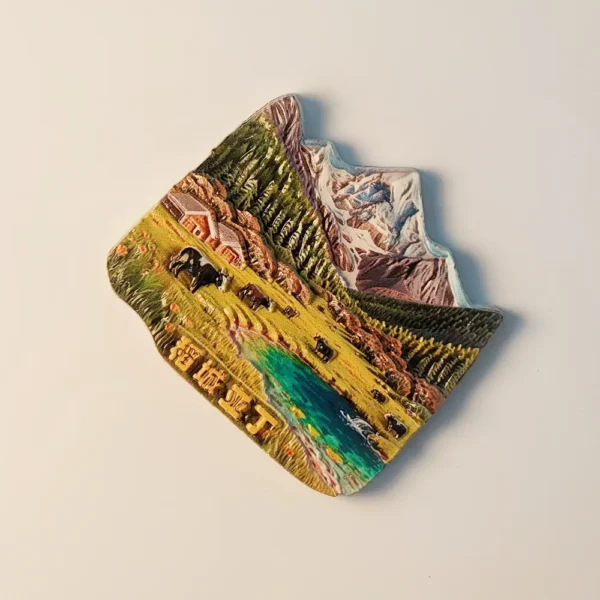 China Sichuan Daocheng Yading fridge magnet right side view