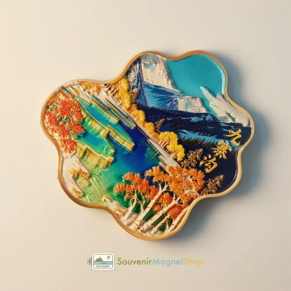 China Sichuan Jiuzhaigou Fridge Magnet right side view
