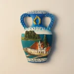 Greece Corfu Old Town Amphora Fridge Magnet front view
