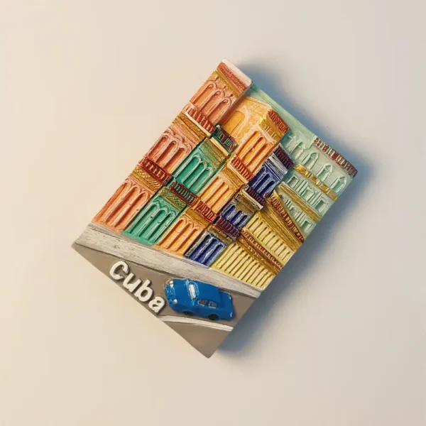 Cuba creative street scene fridge magnet right side view