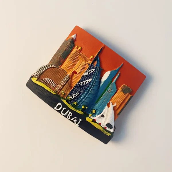 Dubai Landmarks Fridge Magnet right side view