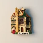 France Alsace Traditional Houses Fridge Magnet front view
