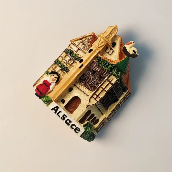 France Alsace Traditional Houses Fridge Magnet right side view