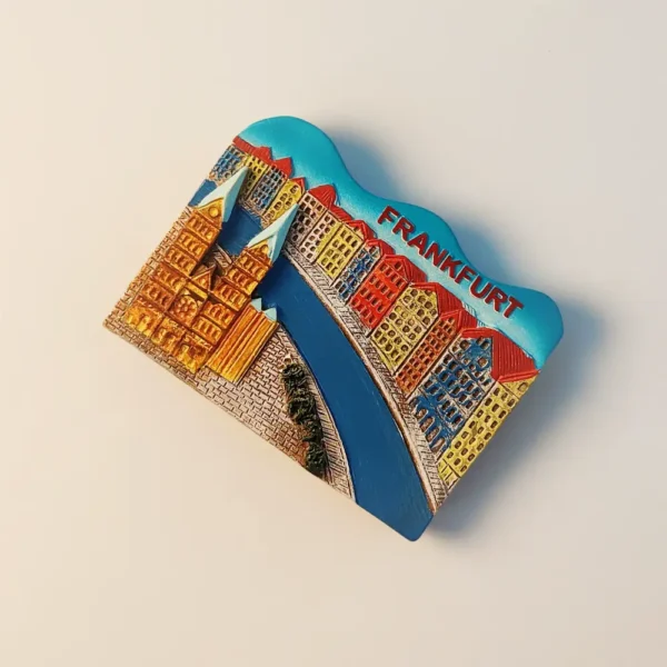 Right side view of Germany Frankfurt Riverfront Architecture Fridge Magnet