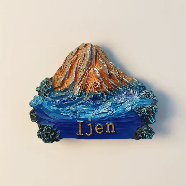 Indonesia Java Ijen Volcano fridge magnet front view