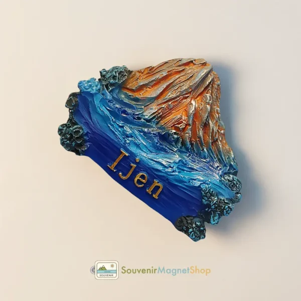 Indonesia Java Ijen Volcano fridge magnet right side view