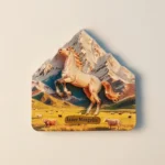Front view of Inner Mongolia Maya Snow Mountain Grassland Steed fridge magnet
