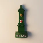 Italy Milan Lion Head Fountain fridge magnet front view