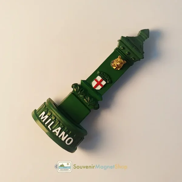 Italy Milan Lion Head Fountain fridge magnet right side view