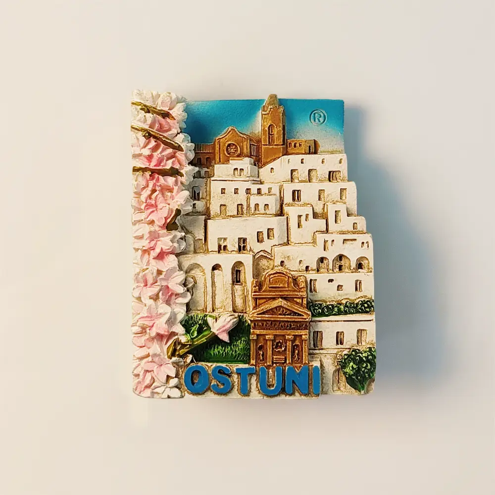 italy-ostuni-white-city-fridge-magnet-front-view Italy Ostuni White City architecture fridge magnet front view