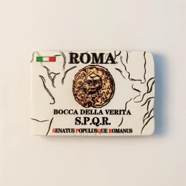 Italy Rome Mouth of Truth fridge magnet front view