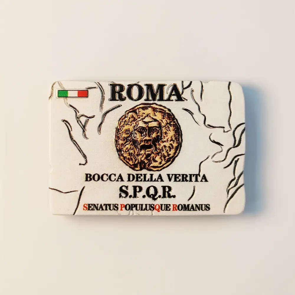 Italy Rome Mouth of Truth fridge magnet front view