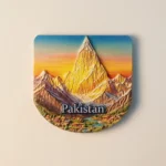 Front view of Pakistan Karakoram Mountains Laila Peak fridge magnet
