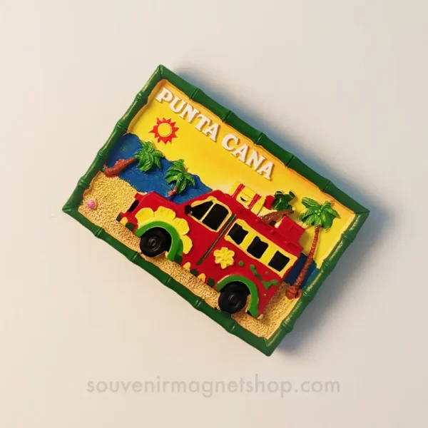 Dominican Republic Punta Cana Beach Buggy fridge magnet right side view