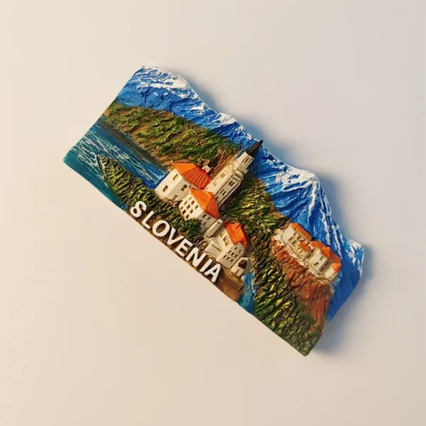 Slovenia Lake Bled Fridge Magnet right side view