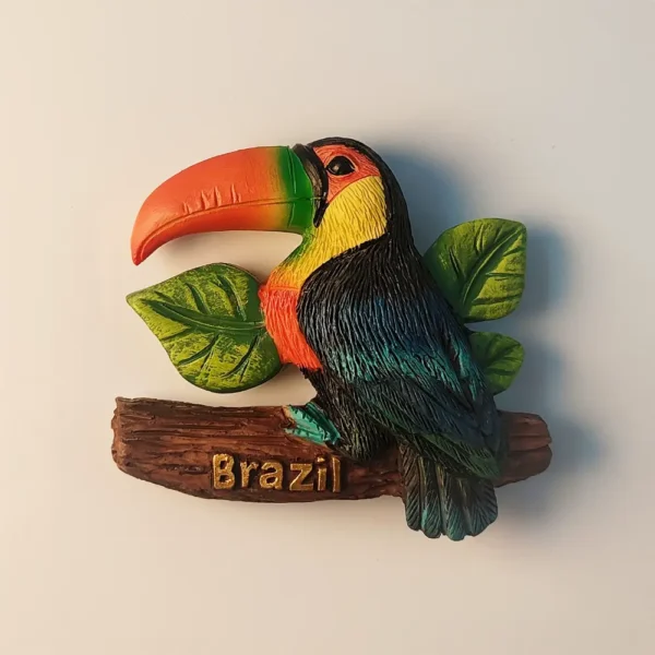 South America Brazil Toucan Fridge Magnet front view