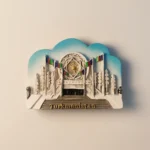 Turkmenistan Ashgabat Landmark Building fridge magnet front view