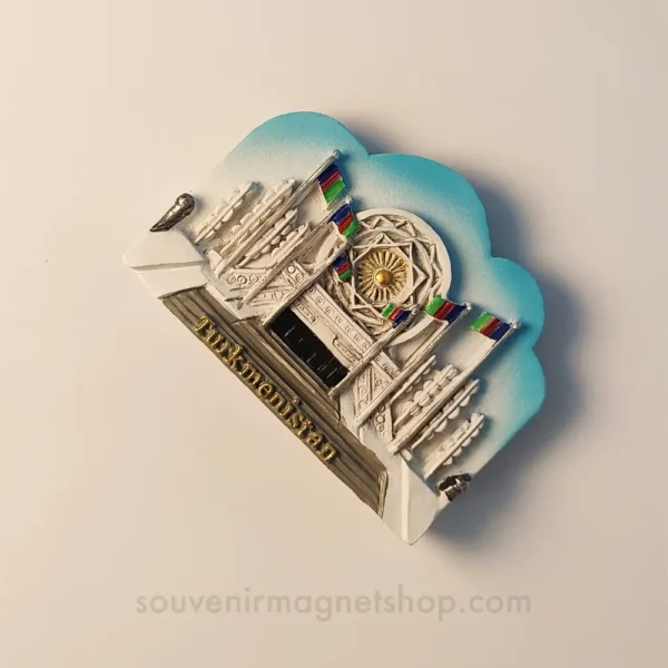 Turkmenistan Ashgabat Landmark Building fridge magnet right side view