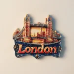 Front view of UK London Tower Bridge fridge magnet