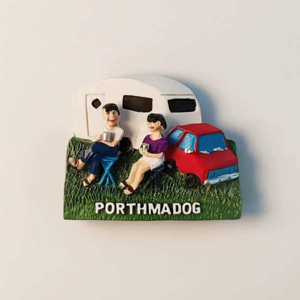 Front view of Wales Porthmadog fridge magnet