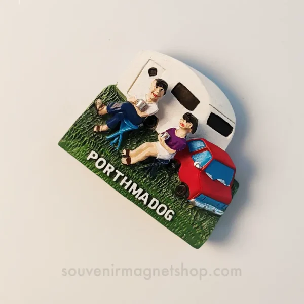 Right side view of Wales Porthmadog fridge magnet