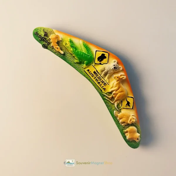Australia Boomerang Wildlife Fridge Magnet right side view