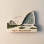 Front view of the Azerbaijan Baku Heydar Aliyev Center fridge magnet.