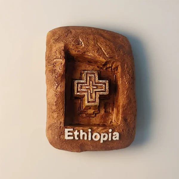 Ethiopia Ethiopian Cross fridge magnet front view