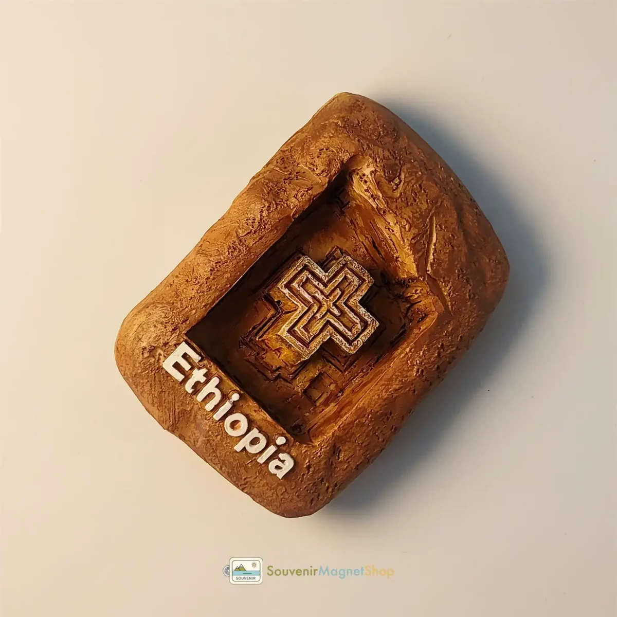 Ethiopia Ethiopian Cross fridge magnet right side view