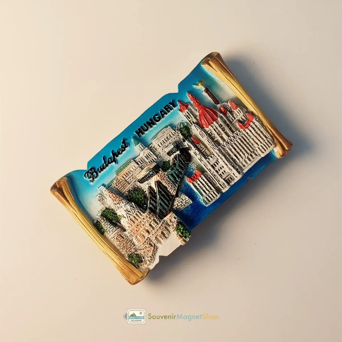 Hungary Budapest landmarks 3D fridge magnet left side view