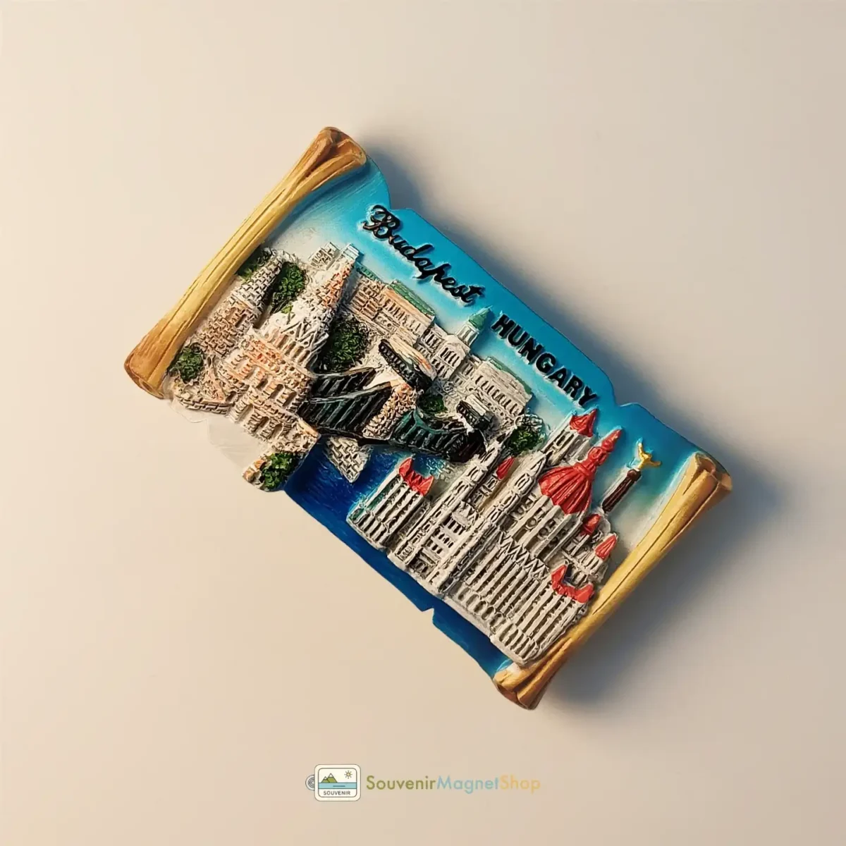 Hungary Budapest landmarks 3D fridge magnet right side view